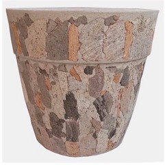Maceta Cónica Artesanal de concreto para exterior