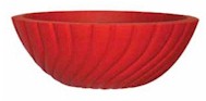 Maceta Bowl Espiral de fibra de vidrio para exterior