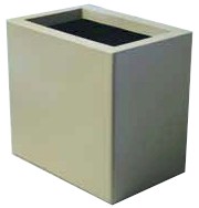 Maceta rectangular de fibra de vidrio para exterior y mobiliario urbano